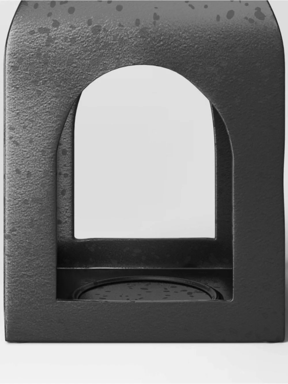 Threshold Cast Aluminum Lantern – Black 13.5” Pillar Outdoor Candle Holder NWT
